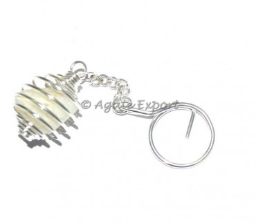 White Moonstone Keychain