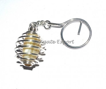 Banded Agate Tumbled Keychain