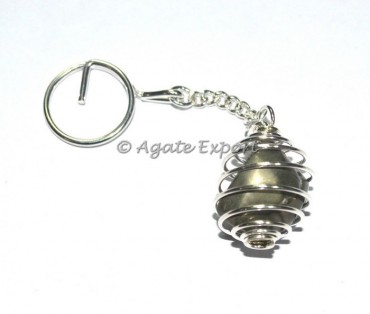 Pyrite Tumbled Stone Keychain