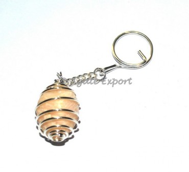 Cream Moonstone Keychain