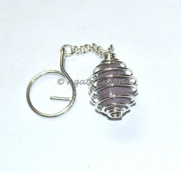 Red Ruby Tumbled Keychain