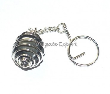 Black Agate Tumbled Keychain