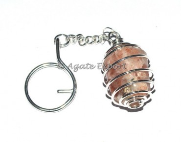 Sunstone Tumbled Keyring