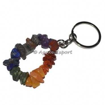 Chakra Stone Chips Keychain