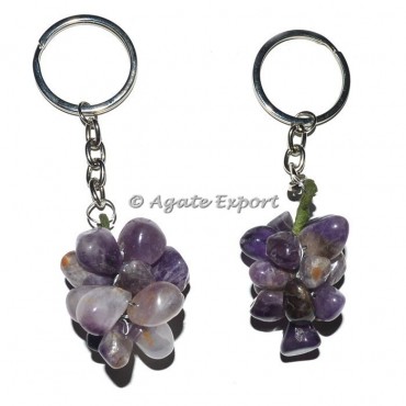 Amethyst Grapes Keychain