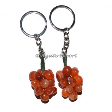 Carnelian Grapes Keychain