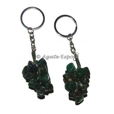 Green jade Grapes Keychain