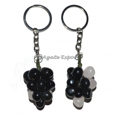Black and Rose Grapes Keychain