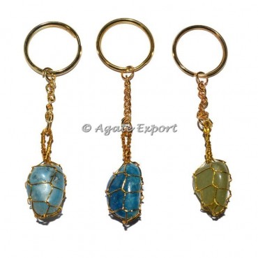Onyx Tumbled Wrap Keychain