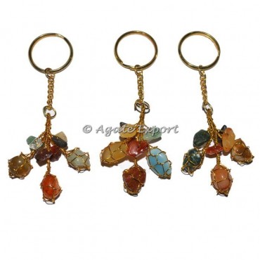Multi Chips Wrap Keychain