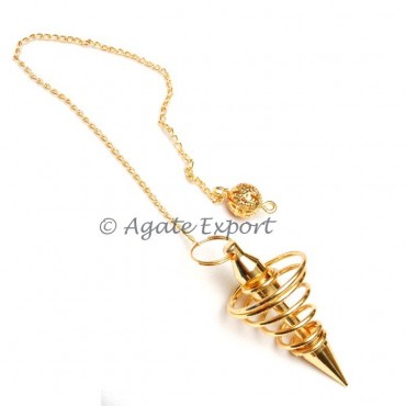 Golden Spring Metal Pendulums.