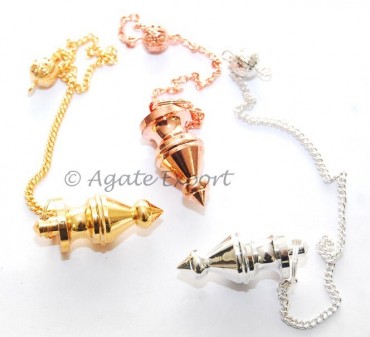 Carved Drop Metal Pendulums