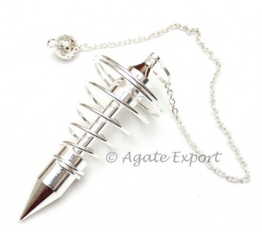 Brass Silver Spiral Pendulum