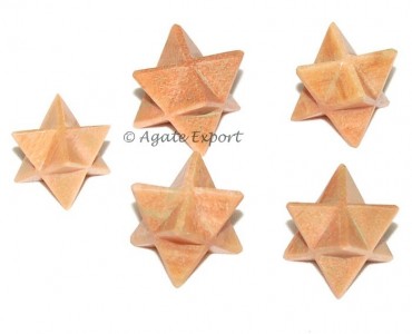 Peach Aventruine Merkaba Star