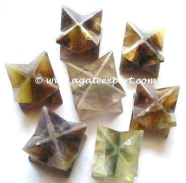 Multi Fluorite Merkaba Star