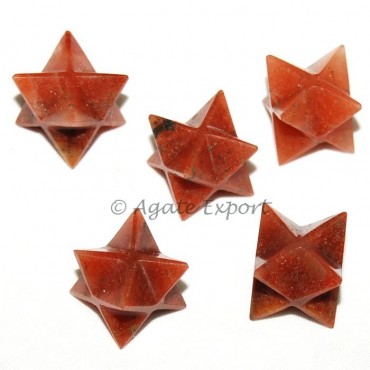 Peach Aventurine Merkaba Star.