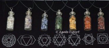 Chakra Bottle Pendant Necklace
