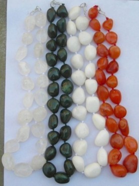 Mix Agate Tumbled Stone Necklaces.