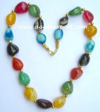 Mix Onyx Stone Necklace.