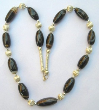 Black Onyx Pipe Necklace.