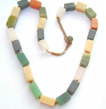 Mix Agate 4 Cut Neckalce