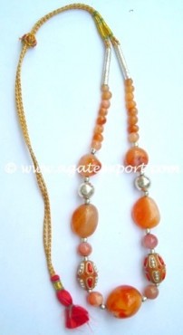 Carnelian Tumble Stone Necklace.