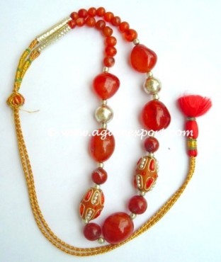 Carnelian Tumble Stone Necklace.