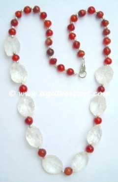 Carnelian Beads And Brazilian Crystal