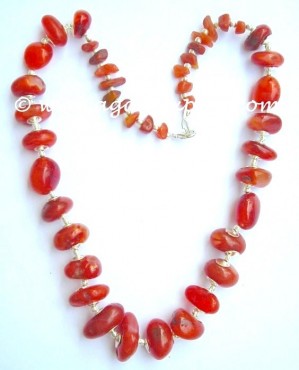 Red Carnailian Bagger Necklaces.