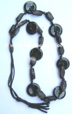 Black Onyx Donut Necklace.