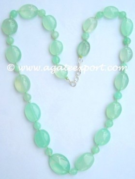 Aqva Onyx Almond With Round Beads Necklace