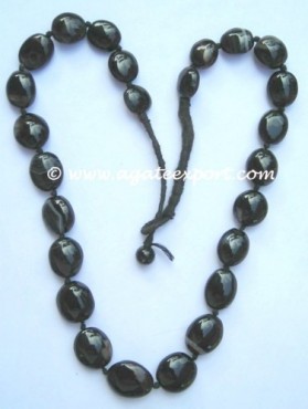 Black Onyx Almond Necklace.