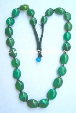 Green Onyx Almond Necklace.