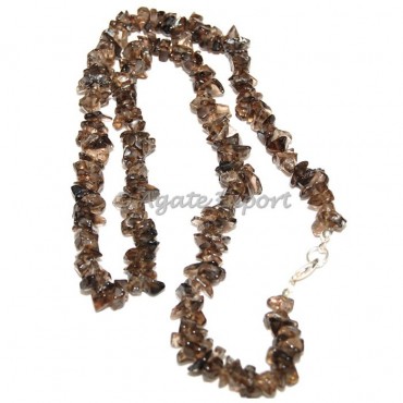 Smokey Quartz Chips Necklace