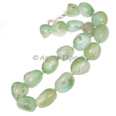 Light Green onyx Tumbled Necklace