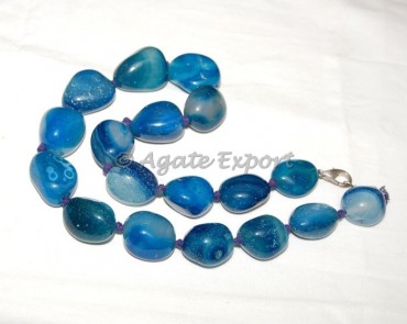 Blue Onyx Tumbled Necklace