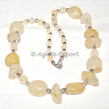 lemon Quartz Gemstone Necklace
