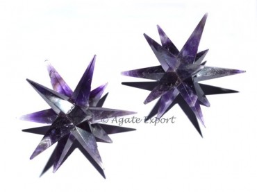 Amethyst 12 Points Merkaba Star