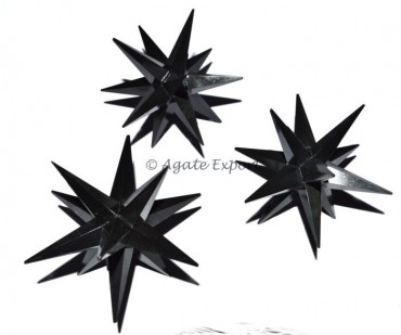 Black Agate 12 Points Merkaba Star