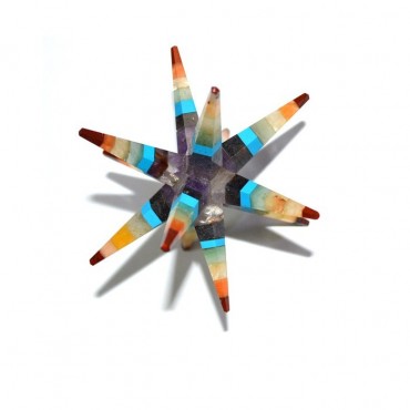 7 Chakra Gemstone 12 Points Merkaba Star