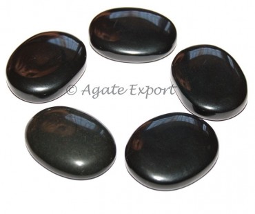 Black Agate Oval Cabochons