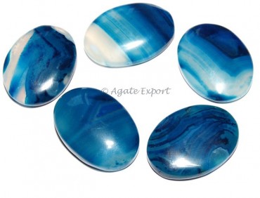 Blue Onyx Oval Cabochons