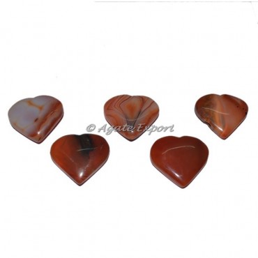 Red Carnelian Hearts