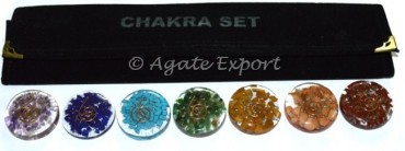 Orgone Energy Chakra Round Set With Pouch
