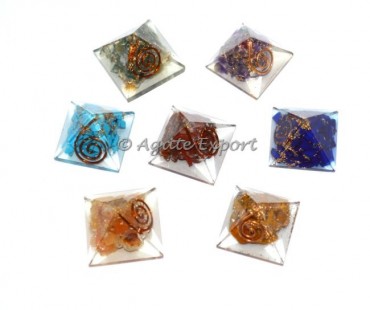 Orgone Energy Chakra Pyramids Set