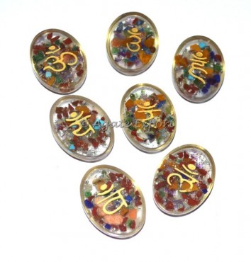 Mix Chakra Stone Sanskrit Oval Set