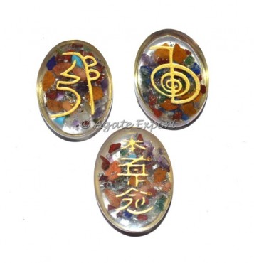 Reiki 1 And 2 Orgone Chakra Oval Set
