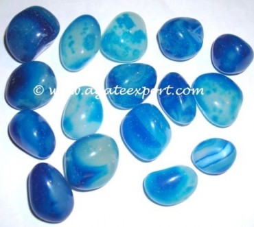 Blue Onyx Tumbled Stones.
