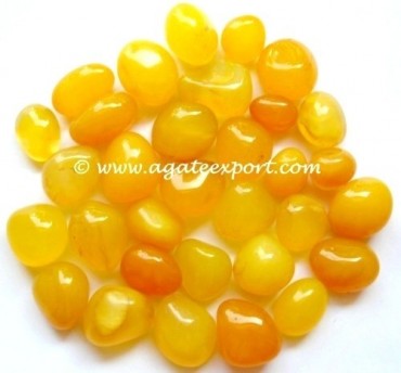 Yellow Onyx Tumbled Stones.