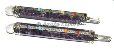 Amethyst Chakra Orgone Healing Wand